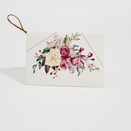 Apsveikuma kartīte ar ziedu rakstu, 6,5 × 9 cm, 1 gab.