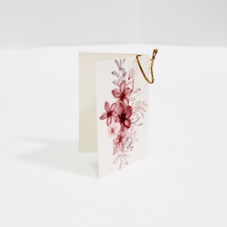 Apsveikuma kartīte ar ziedu rakstu, 6,5 × 9 cm