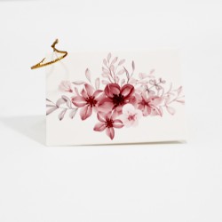 Apsveikuma kartīte ar ziedu rakstu, 6,5 × 9 cm