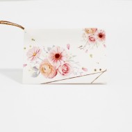 Apsveikuma kartīte ar ziedu rakstu, 6,5 × 9 cm