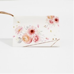 Apsveikuma kartīte ar ziedu rakstu, 6,5 × 9 cm