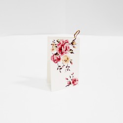 Apsveikuma kartīte ar ziedu rakstu, 6,5 × 9 cm