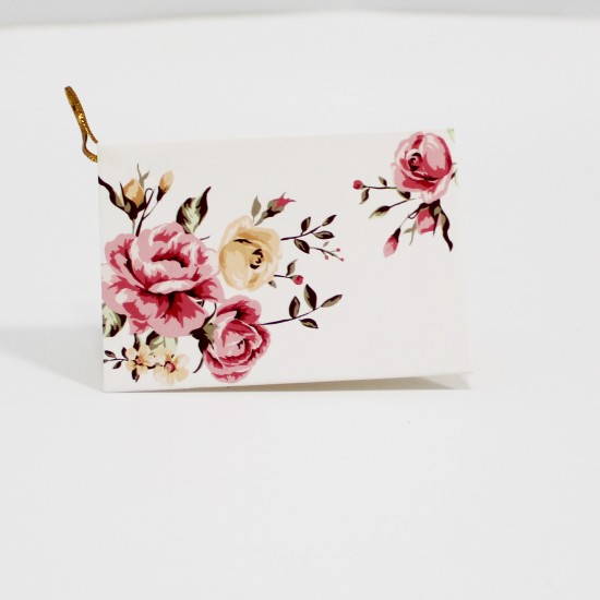 Apsveikuma kartīte ar ziedu rakstu, 6,5 × 9 cm