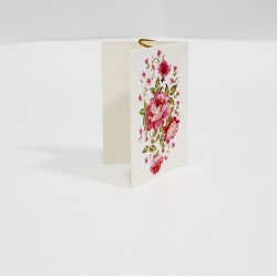 Apsveikuma kartīte ar ziedu rakstu, 6,5 × 9 cm, 1 gab.