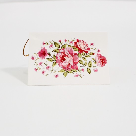 Apsveikuma kartīte ar ziedu rakstu, 6,5 × 9 cm, 1 gab.