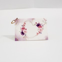 Apsveikuma kartīte ar ziedu rakstu, 6,5 × 9 cm, 1 gab.