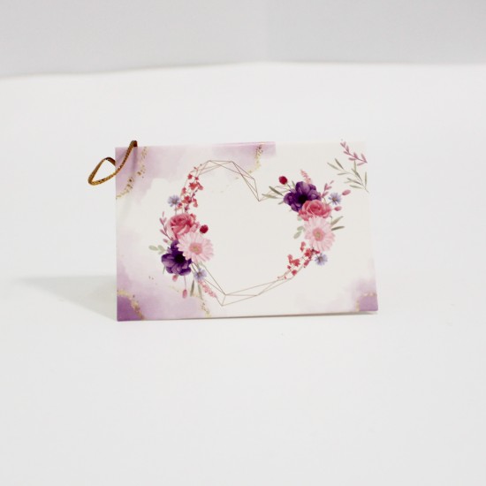 Apsveikuma kartīte ar ziedu rakstu, 6,5 × 9 cm, 1 gab.