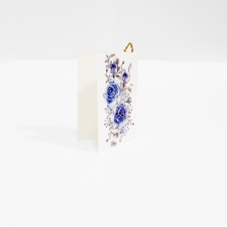 Apsveikuma kartīte ar ziedu rakstu, 6,5 × 9 cm, 1 gab.