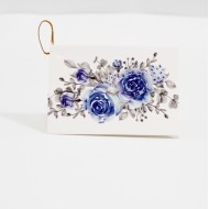 Apsveikuma kartīte ar ziedu rakstu, 6,5 × 9 cm, 1 gab.