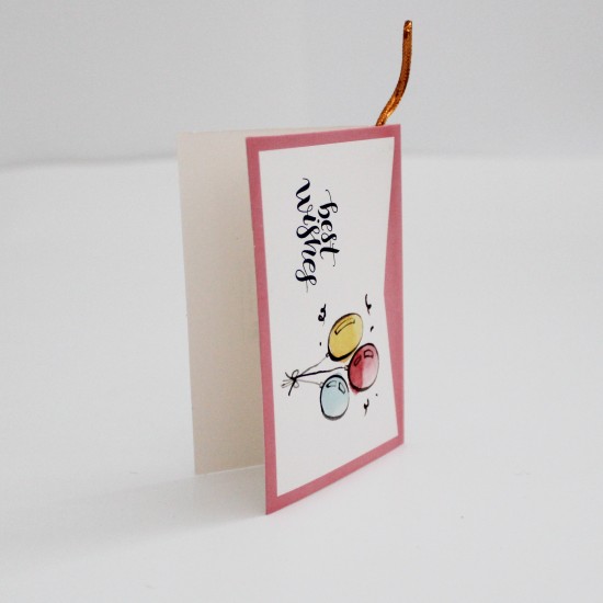 Apsveikuma kartīte “Best Wishes”, 6,5 × 9 cm, 1 gab.