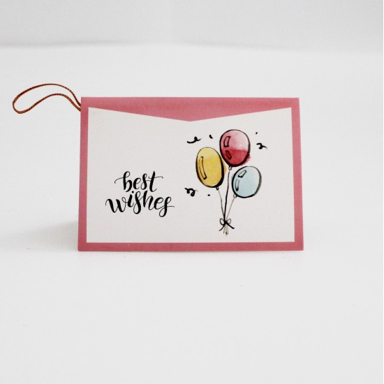 Apsveikuma kartīte “Best Wishes”, 6,5 × 9 cm, 1 gab.