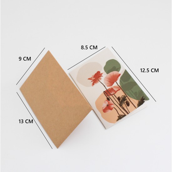 Apsveikuma kartīte ar krafta aploksni 13×9 cm, 1 gab. Apsveikuma kartīte ar krafta aploksni 13×9 cm, 1 gab.