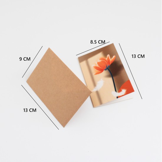 Apsveikuma kartīte ar krafta aploksni 13×9 cm, 1 gab. Apsveikuma kartīte ar krafta aploksni 13×9 cm, 1 gab.