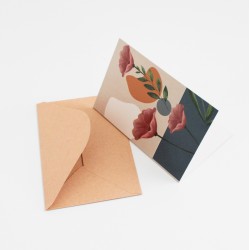 Apsveikuma kartīte ar krafta aploksni 13×9 cm, 1 gab. Apsveikuma kartīte ar krafta aploksni 13×9 cm, 1 gab.