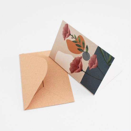 Apsveikuma kartīte ar krafta aploksni 13×9 cm, 1 gab. Apsveikuma kartīte ar krafta aploksni 13×9 cm, 1 gab.