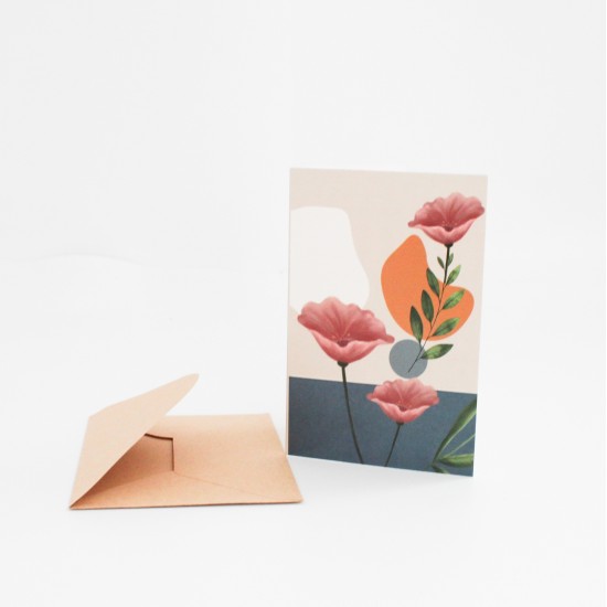 Apsveikuma kartīte ar krafta aploksni 13×9 cm, 1 gab. Apsveikuma kartīte ar krafta aploksni 13×9 cm, 1 gab.