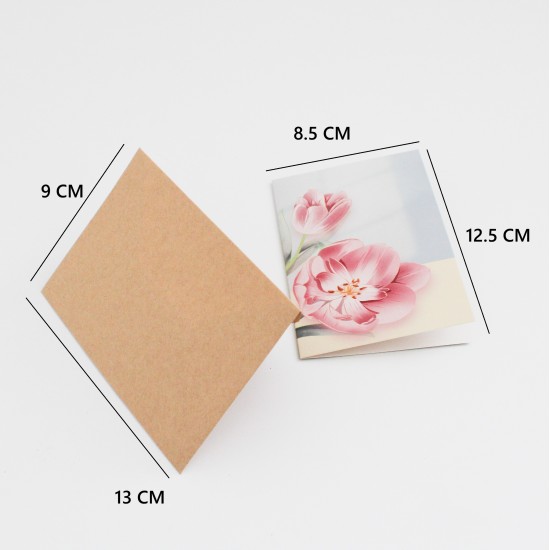 Apsveikuma kartīte ar krafta aploksni 13×9 cm, 1 gab. Apsveikuma kartīte ar krafta aploksni 13×9 cm, 1 gab.
