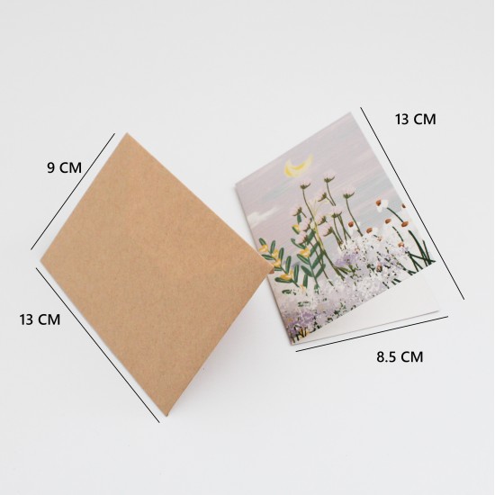 Apsveikuma kartīte ar krafta aploksni 13×9 cm, 1 gab. Apsveikuma kartīte ar krafta aploksni 13×9 cm, 1 gab.