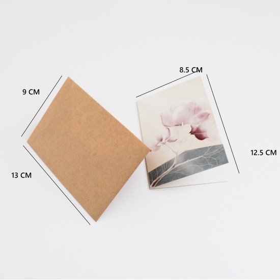 Apsveikuma kartīte ar krafta aploksni 13×9 cm, 1 gab. Apsveikuma kartīte ar krafta aploksni 13×9 cm, 1 gab.