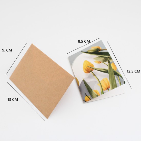 Apsveikuma kartīte ar krafta aploksni 13×9 cm, 1 gab. Apsveikuma kartīte ar krafta aploksni 13×9 cm, 1 gab.