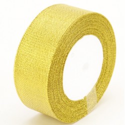 Decorative metallic gift ribbon 40mm/20m, gold