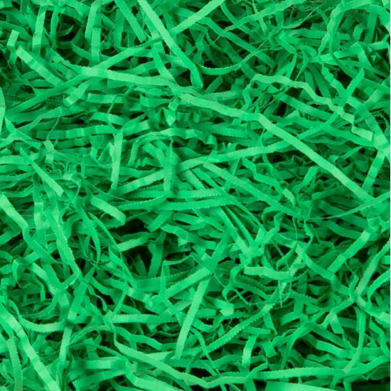 Rigid Shredded Paper for gift packing 4mm., 1000 g., green
