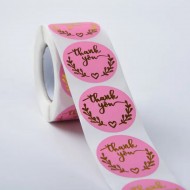 Stickers THANK YOU  d-3.8cm, 500pcs.