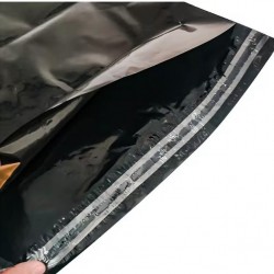 Kurjera maisiņš LDPE ar līmlenti, melns, 26×35+5 cm, 50 gab.