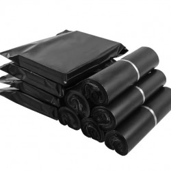 Kurjera maisiņš LDPE ar līmlenti, melns, 26×35+5 cm, 50 gab.