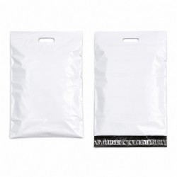 Buste per spedizioni con manici, 25×31+5 cm, grigie, 10 pz.