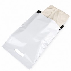Buste per spedizioni con manici, 25×31+5 cm, grigie, 10 pz.