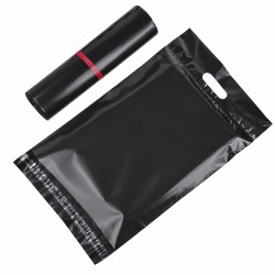 Kurjeru aploksnes ar rokturiem, 27,5×38+5 cm, melnas, 10 gab.