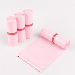 Ūdensiztūrīgie kurjeru maisi paku sūtījumiem 30x38+4cm, kr. Light Pink, 100gab.