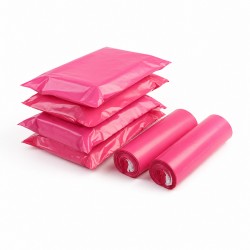 Ūdensiztūrīgie kurjeru maisi paku sūtījumiem 30x38+4cm, kr. Hot Pink, 100gab.