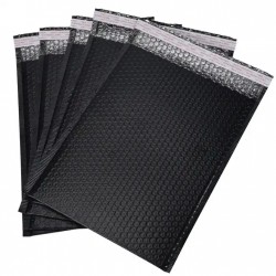 Waterproof Bubble Mailer for Shipping, 13×19+4 cm, Black, 10 pcs