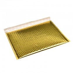 Extra strong shipping mailer bubble envelope waterproof 13*13+4cm, Metallic, Gold