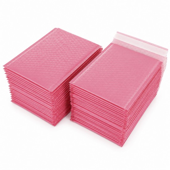 Waterproof Bubble Mailer for Shipping,11×18+4 cm, Pink, 10 pcs