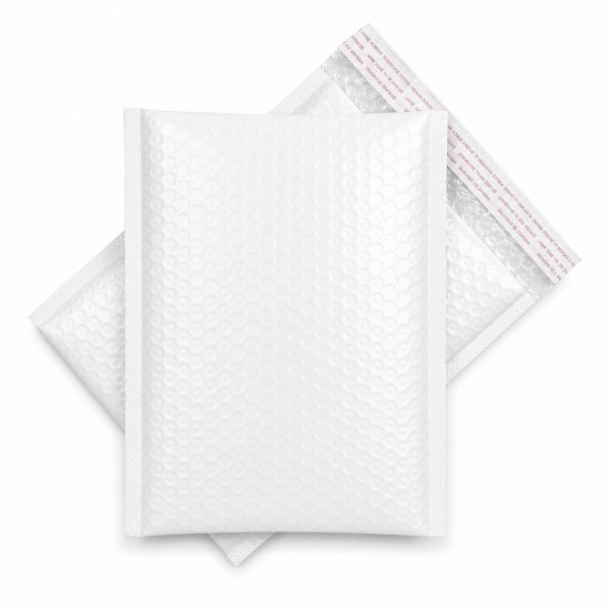 White Waterproof Bubble Mailer for Shipping, 18×25+4 cm, 10 pcs