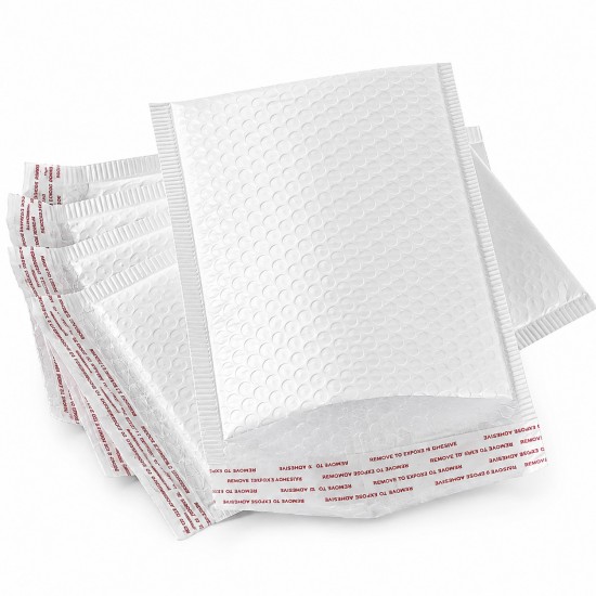 White Waterproof Bubble Mailer for Shipping, 18×25+4 cm, 10 pcs