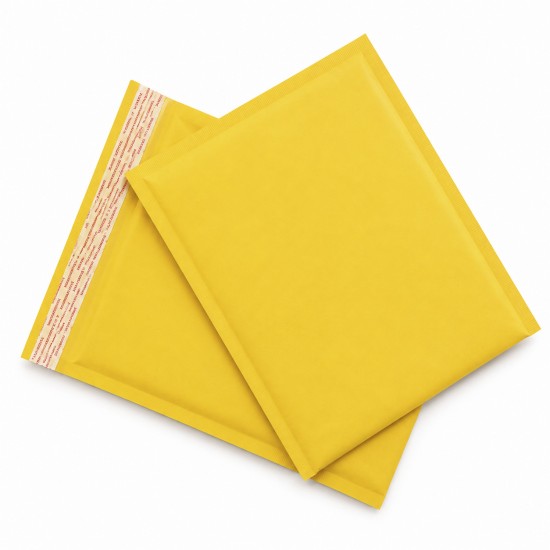 Papīra burbuļaploksnes, 25×29+4 cm, dzeltenas, 10 gab.