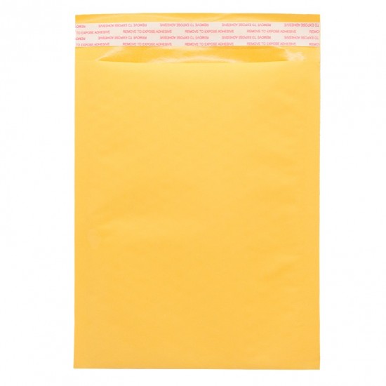 Aploksne sūtījumiem papīra ar burbuļplēvi 27*36+4cm,kr.dzeltenā
