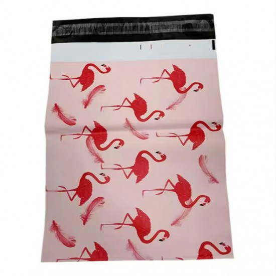 Waterproof Shipping bag for parcels 38*44+4cm, FLAMINGO, 10pcs