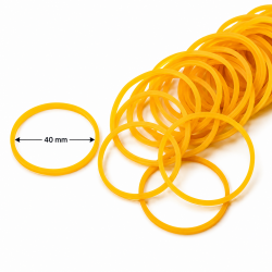 Kancelejas gumijas 100 g – dzeltenas, Ø40 mm