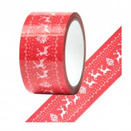 Decorative Adhesive Tape “Christmas”, Red, 48 mm × 55 m, 1 rull
