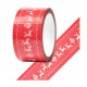 Dekoratīvā līmlente “Ziemassvētku”, sarkana, 48 mm × 55 m, 1 rullis