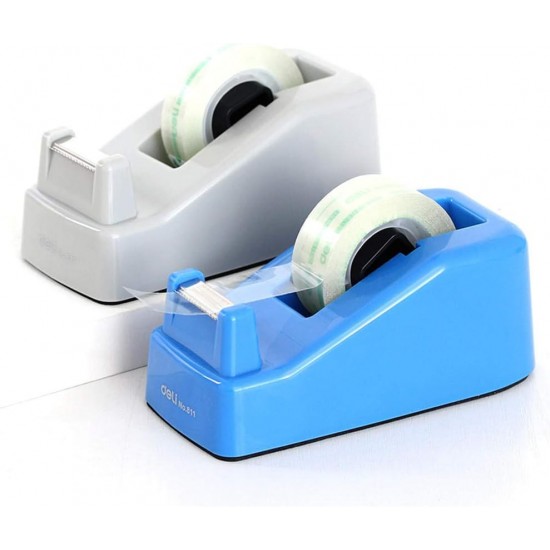 Dispenser, table holder for gluing adhesive tape. Holder for adhesive tape up to 20mm wide, with a knife for cutting the tape. Color Blue