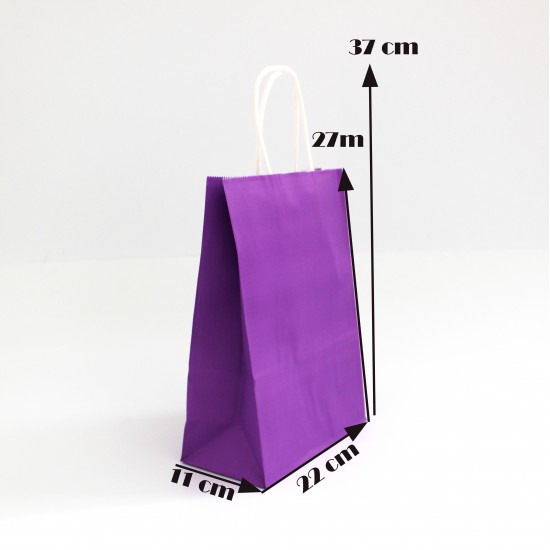 Papīra maiss ar vītiem rokturiem 27*22*11cm, 12gab.