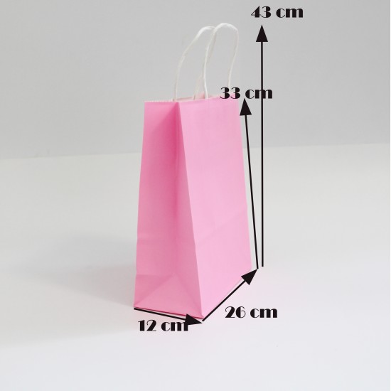 Papīra maiss ar vītiem rokturiem 33*26*12cm, 12gab.