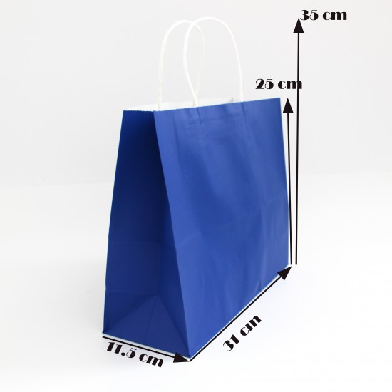 Papīra maiss ar vītiem rokturiem 25*31*11.5 cm, 12gab.
