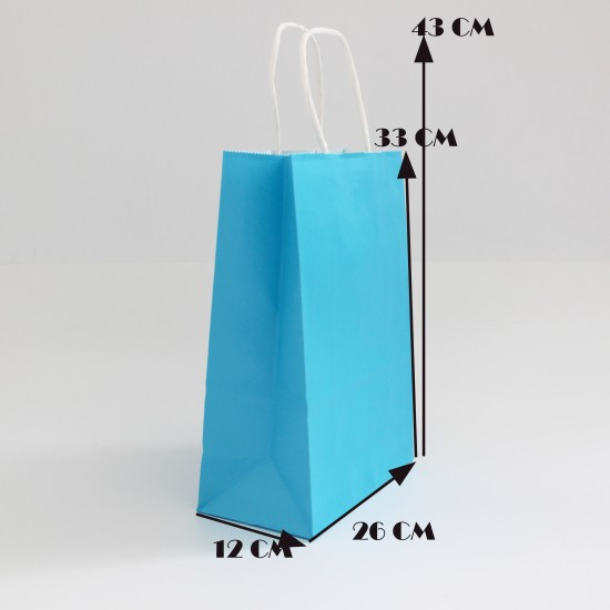 Papīra maiss ar vītiem rokturiem 33*26*12cm, 12gab.